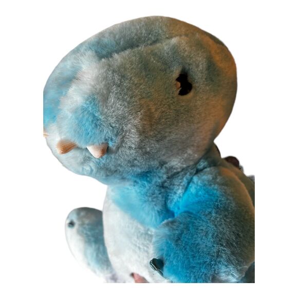 FAO Schwarz T Rex Dinosaur Plush Blue Glow Brights Lights Sound Stuffed Animal - Picture 5 of 13